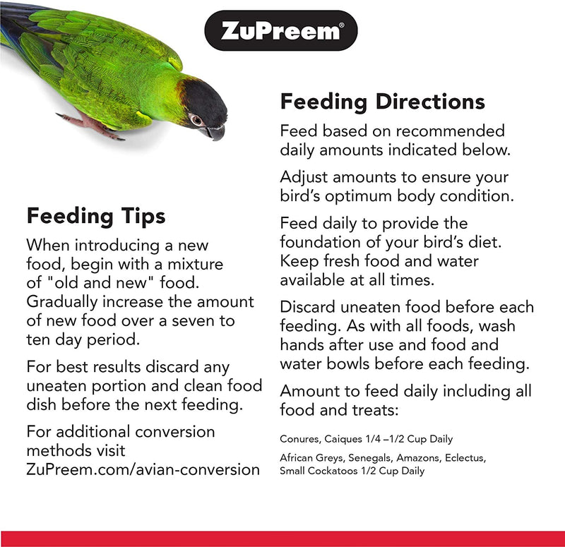 ZuPreem Smart Selects Bird Food for Parrots & Conures
