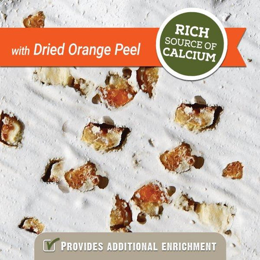 HARI Mineral Block for Small Birds - Dried Orange Peel - 2 pack - 82193