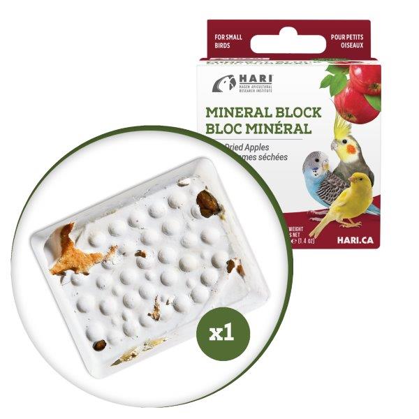HARI Mineral Block for Small Birds - Dried Apple - 82196