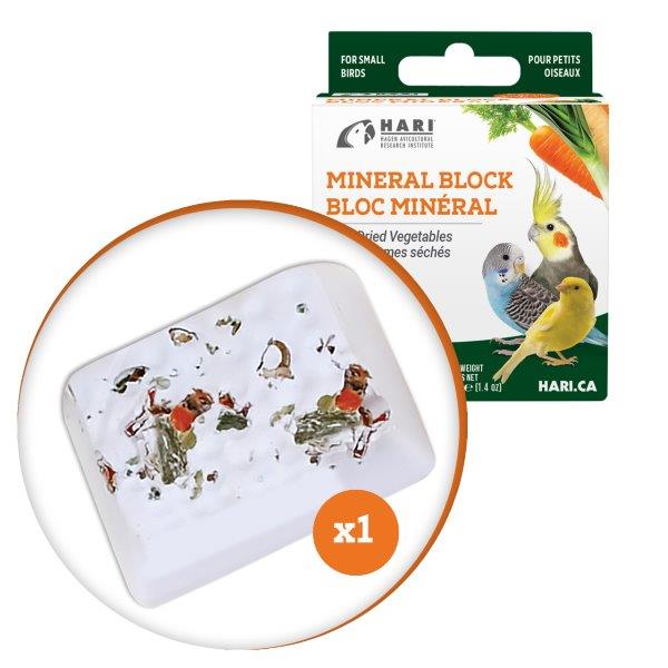 HARI Mineral Block for Small Birds - Dried Vegetables - 1 pack - 82197