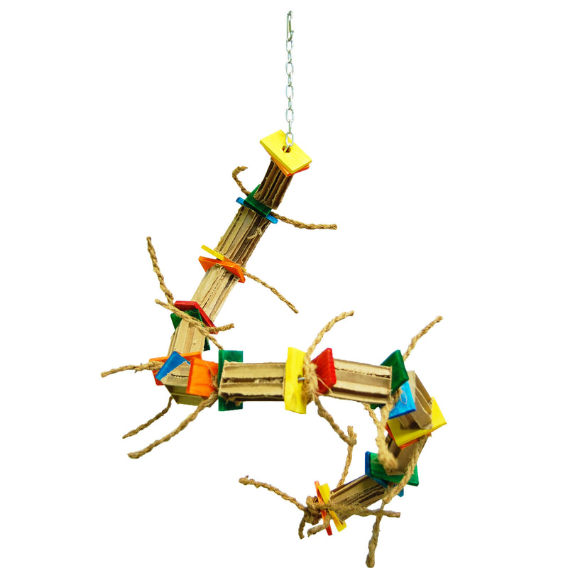 Zoo-Max Bongo Twist Parrot/Parakeet Shredding Toy (SM-MED-LG)