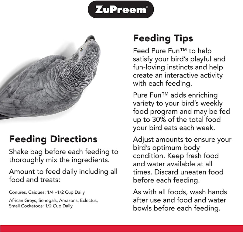 ZuPreem Pure Fun Parrots & Conure Enrichment Diet - 2 lb
