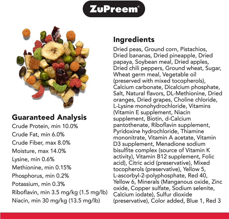 ZuPreem Pure Fun Parrots & Conure Enrichment Diet - 2 lb
