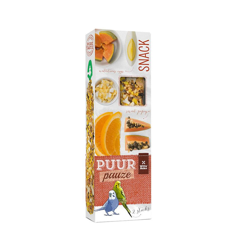 Witte Molen Puur Pauze Seed Sticks for Budgies Papaya/Orange 2 Sticks