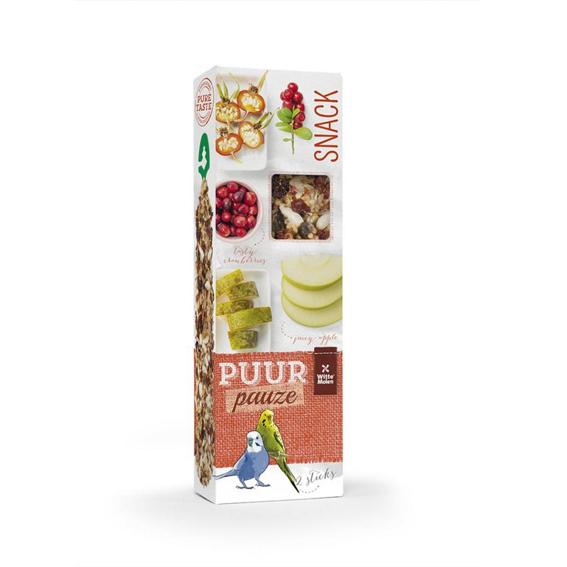 Witte Molen Puur Pauze Seed Sticks for Budgies Apple/Rosehip 2 Sticks
