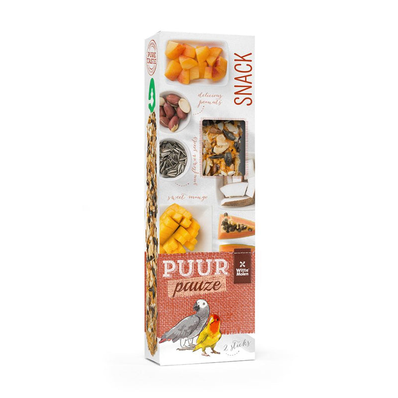 Witte Molen Puur Pauze Seed Sticks for Lovebirds/Parrots Papaya 2 Sticks
