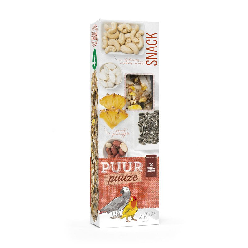 Witte Molen Puur Pauze Seed Sticks for Parrot/Lovebird Pineapple/Peanut 2 Sticks