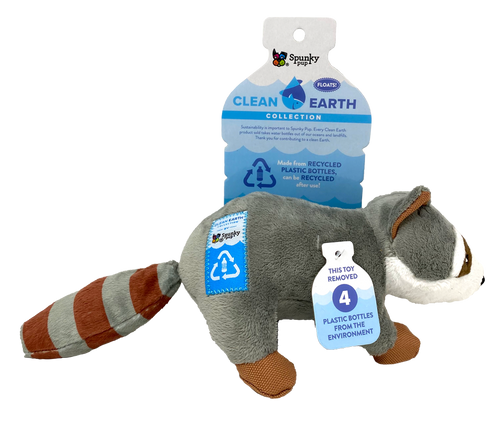 Spunky Pup Clean Earth Plush Racoon