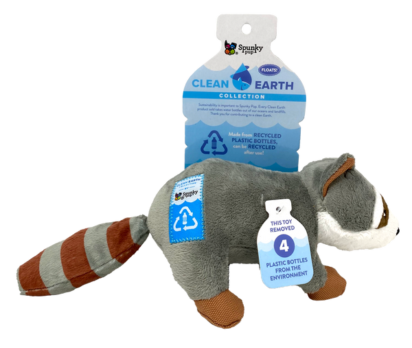 Spunky Pup Clean Earth Plush Racoon