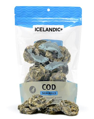 Icelandic+ Cod Skin Rolls Treat 3oz