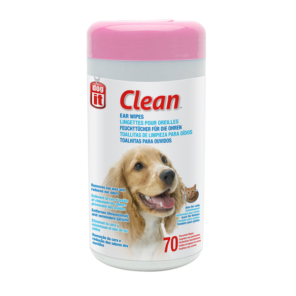 DogIt Clean Ear Wipes Unscented 70ct