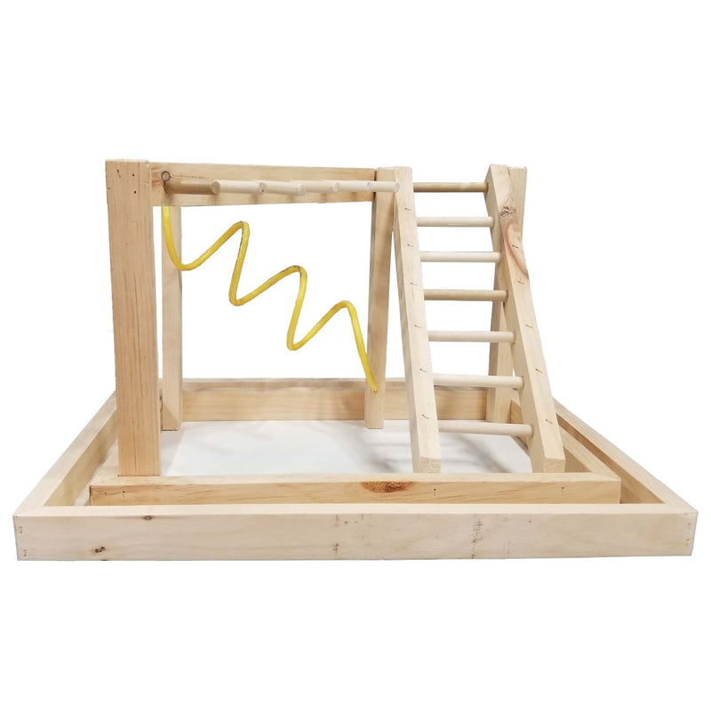 Small Bird Cage Top Wooden Play Stand
