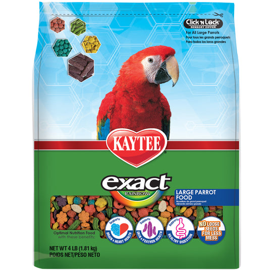Kaytee Exact Parrot Rainbow Large Parrot Macaw, Cockatoo Pellets