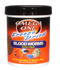Omega One Freeze Dried Blood Worm for Tropical Fish/Reptile