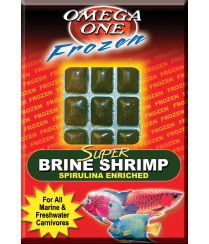 Omega One Frozen Brine Shrimp w/ Spirulina Cube Pack 3.5oz