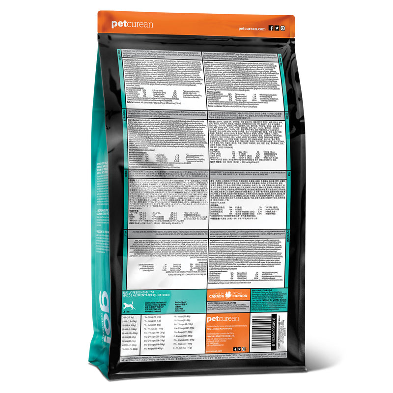 GO! Carnivore Grain Free Adult Dog Food - Chicken, Turkey & Duck 🍁
