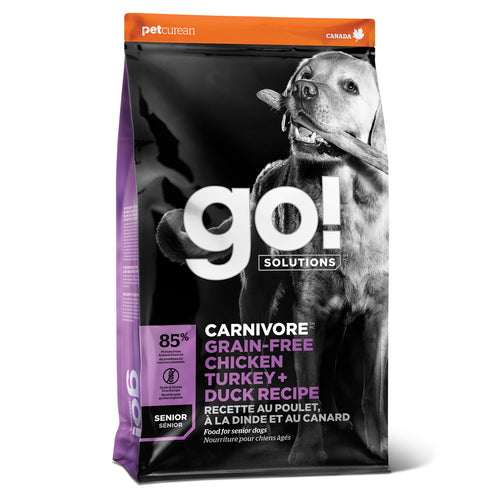 GO! Carnivore Grain Free Senior Dog Food - Chicken, Turkey & Duck 🍁