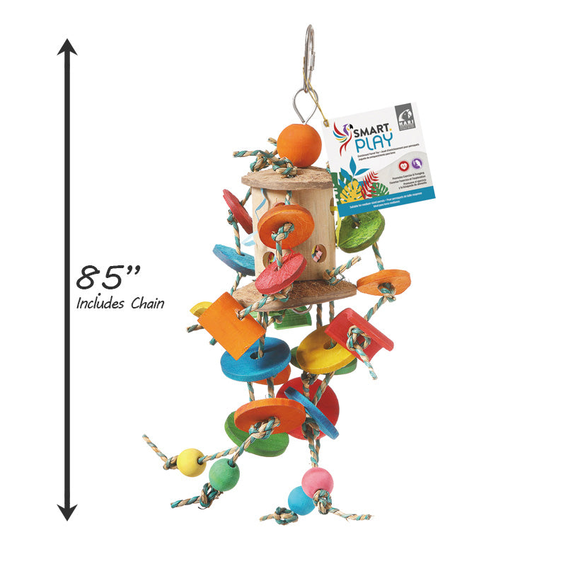 HARI Smart Play Enrichment Parrot Toy Coconut Merry-Go-Round - 81004
