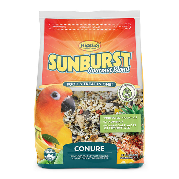 Higgins Sunburst Gourmet Blend Conure Seed Mix - Exotic Wings and Pet Things