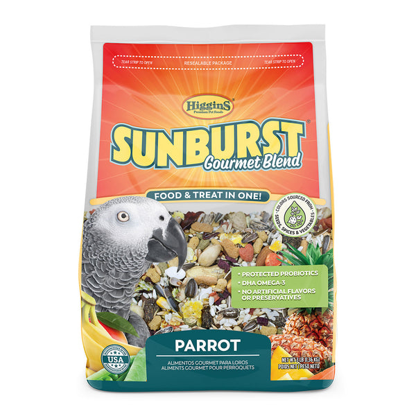 Higgins Sunburst Gourmet Blend Parrot/African Grey/Amazon Seed Mix - Exotic Wings and Pet Things