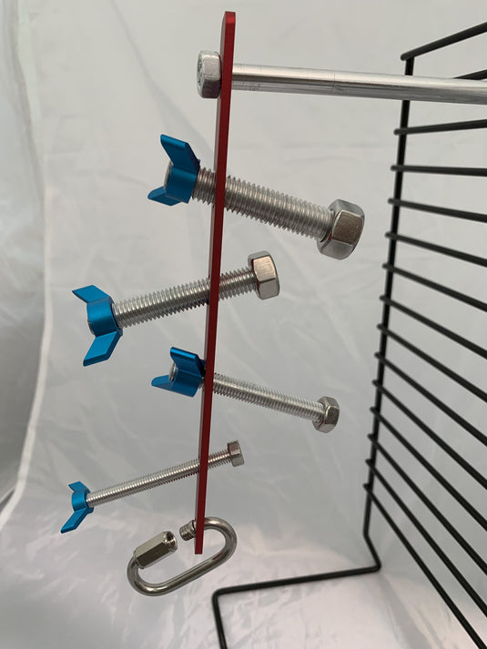 Busy Bird Creations Busy Strip Aluminum/Stainless Steel Large Parrot Puzzle Toy