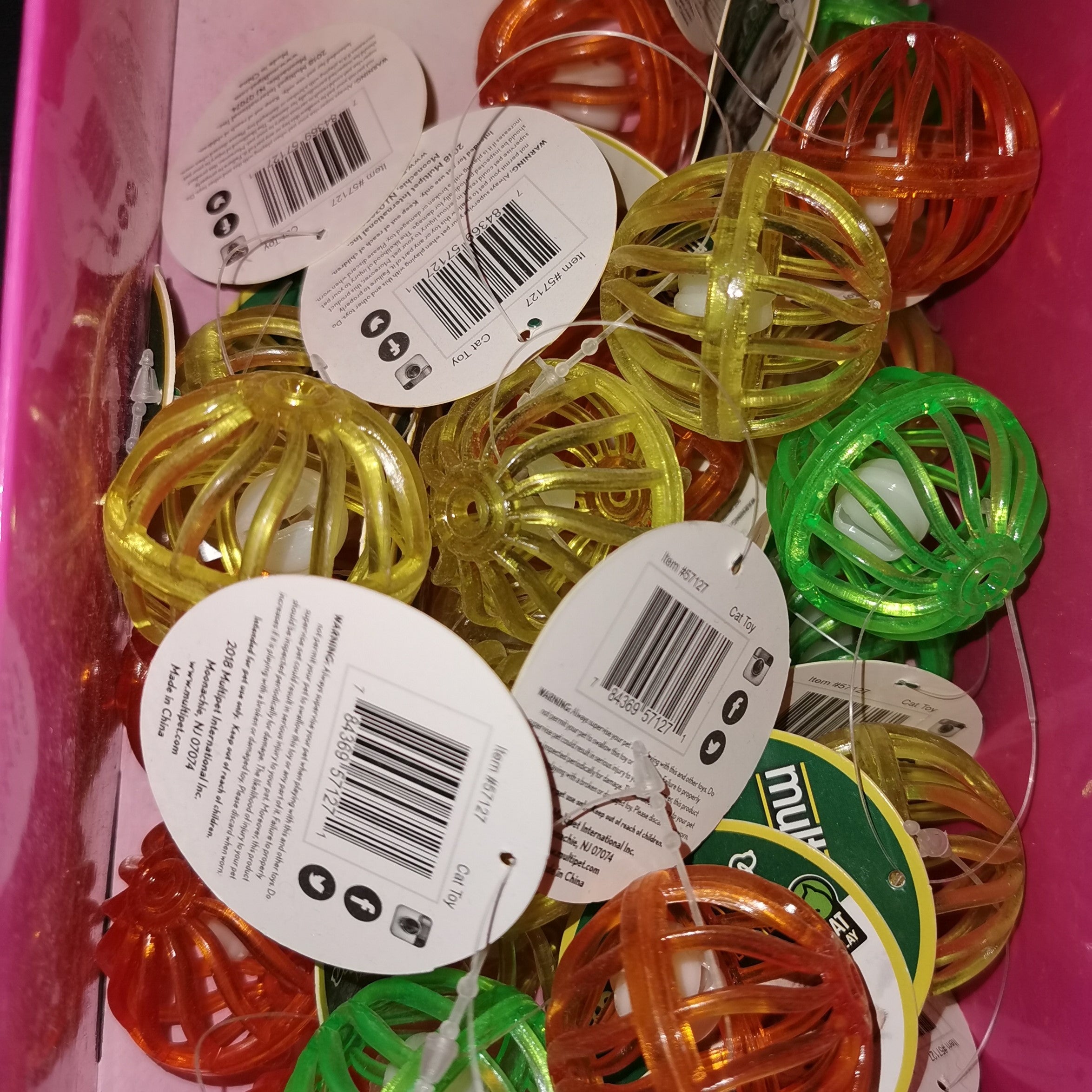 Plastic Jingle Ball Cat Toy