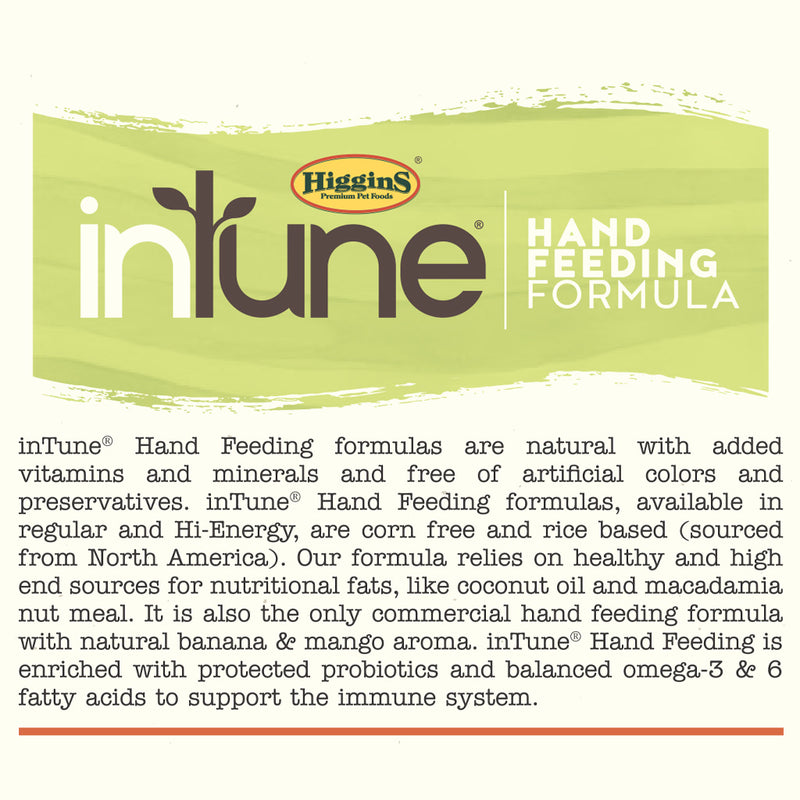 Higgins InTune HandFeeding Formula Parrot/Parakeet/Bird
