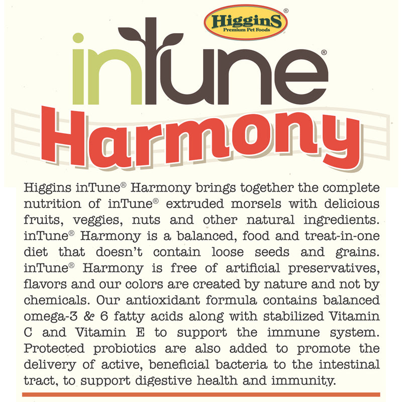 Higgins Intune Harmony Conure & Cockatiel Enrichment Diet