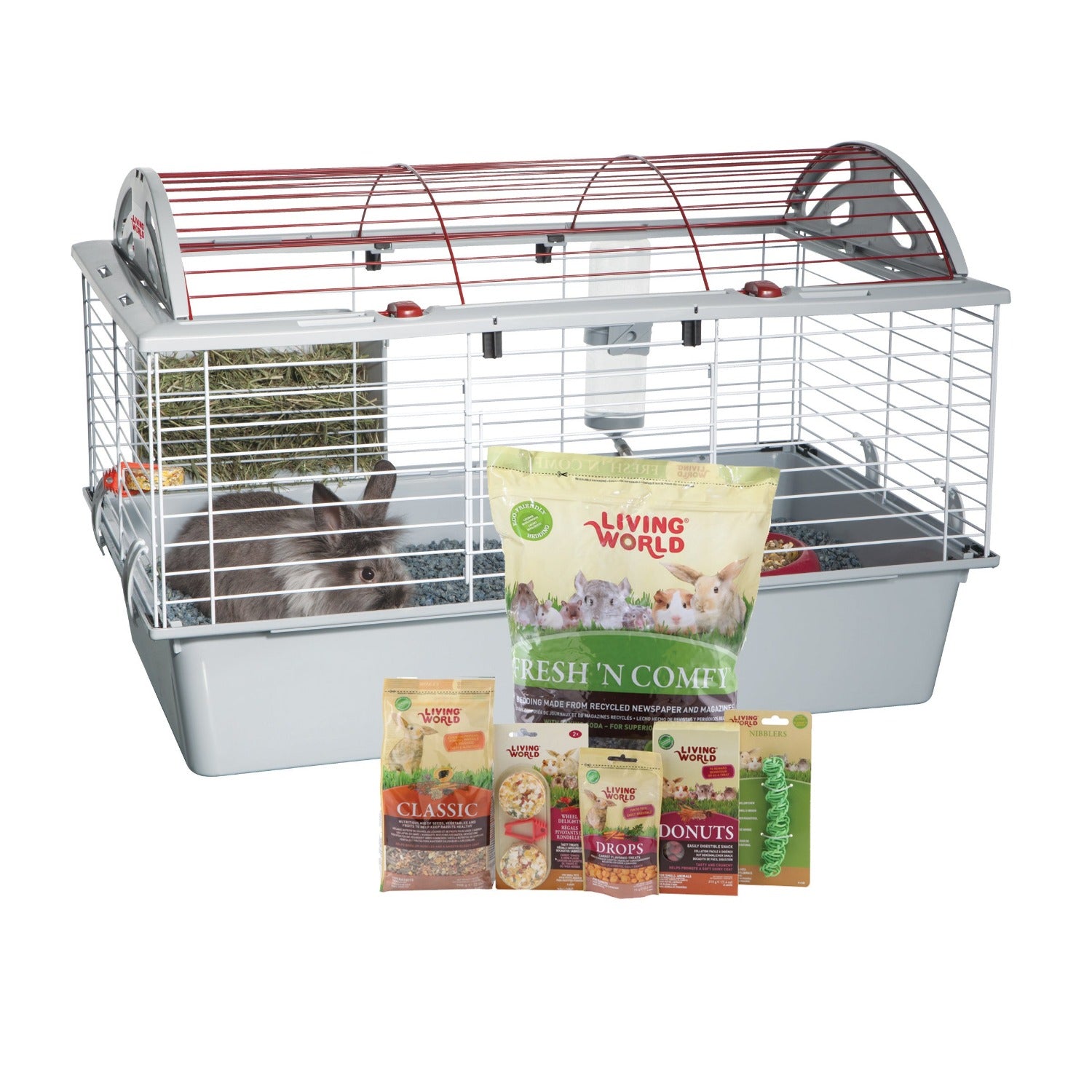 Living World Deluxe Rabbit Starter Kit for Young or Small Breed Rabbit ...