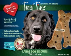 Treat Time! Large Dog Biscuit Chicken 7 lb Box