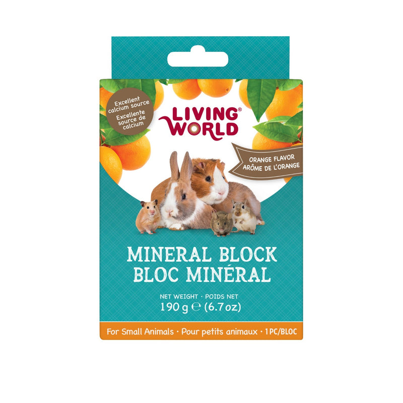 Living World Orange Flavour Small Pet Mineral Block SM-LG