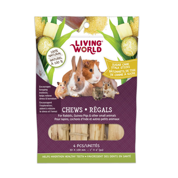 Living World Sugarcane Stalk Sticks Small Pet Chews - 61105