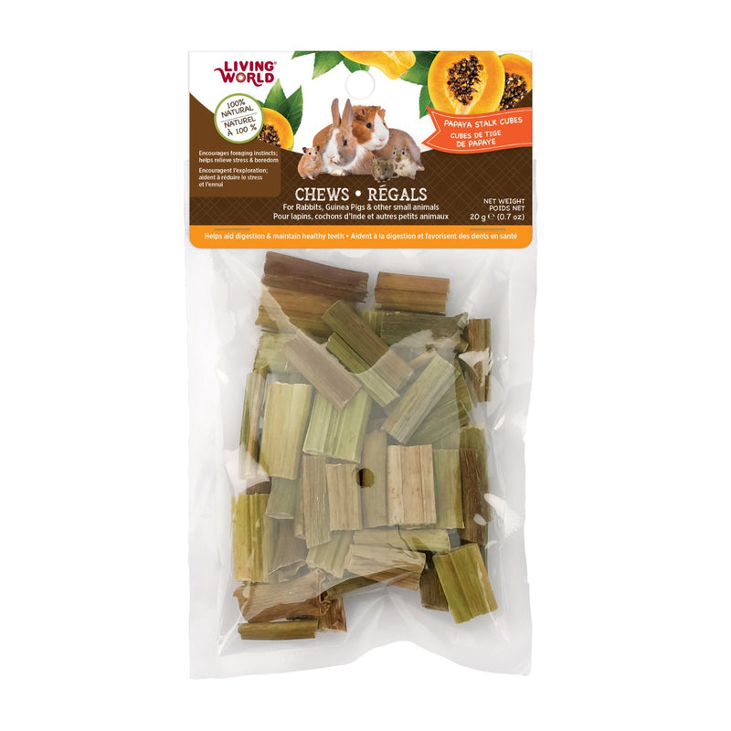 Living World Papaya Stalk Cubes Small Pet Chews - 61108
