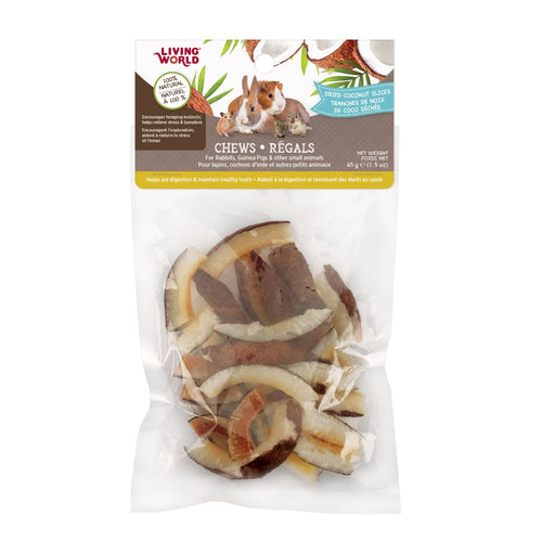 Living World Dried Coconut Slices Small Pet Chews - 61111