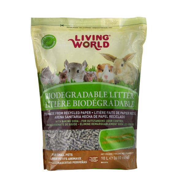 Living World Biodegradable Small Pet Litter 3 Pack 10L Each - 61274