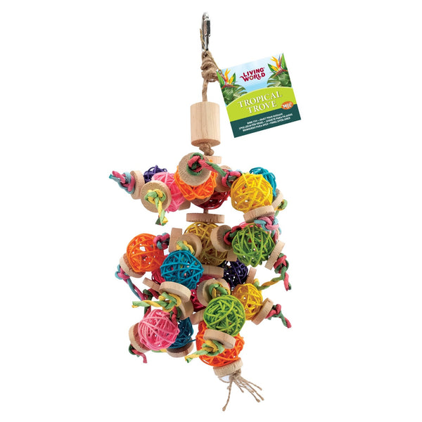 Living World Tropical Trove Foraging Mobile Medium Parrot Shredding Toy - 81241