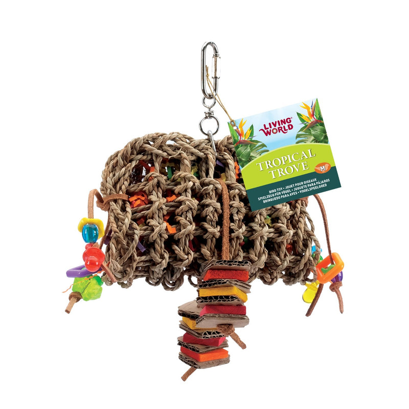 Living World Tropical Trove Foraging Pouch Medium Parrot Shredding Toy - 81242