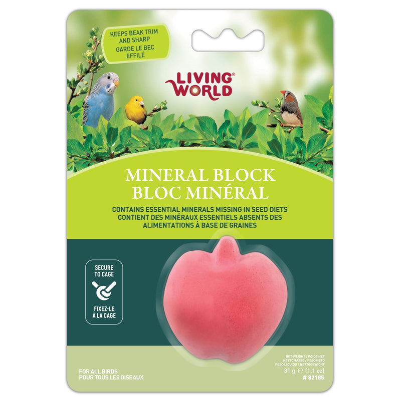 Living World Apple-Shaped Mineral Block for Birds - 82185