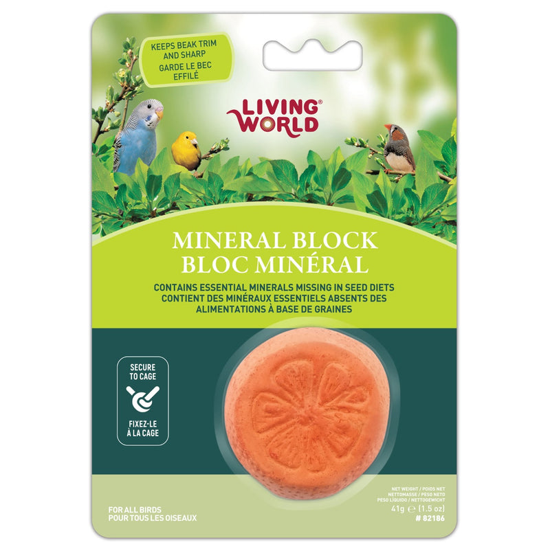 Living World Orange-Shaped Mineral Block for Bird - 82186