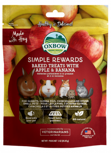 Oxbow Simple Rewards Baked Treat Apple & Banana 2 oz