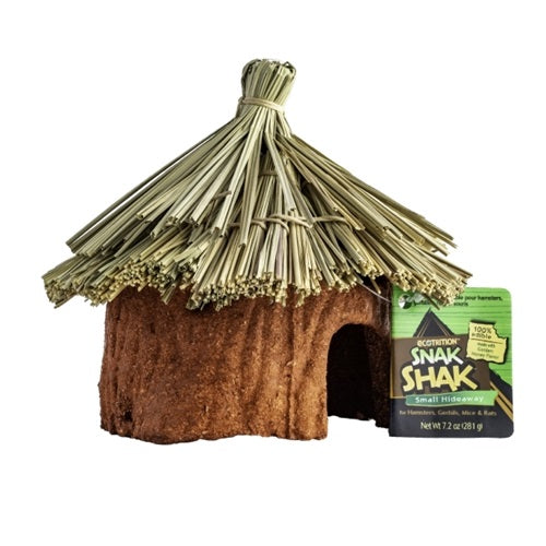 ECOTRITION Snak Shak Small Hideaway for Hamsters, Gerbils, Mice & Rats