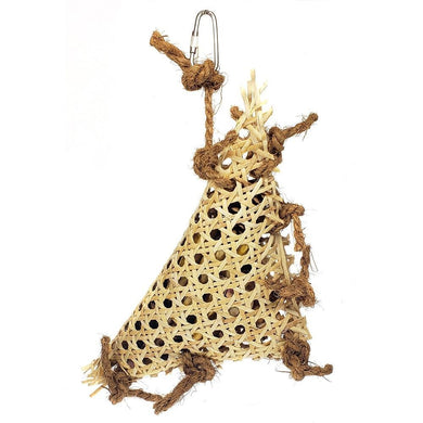 Natural Foraging Pouch Small Parrot Toy - 084 🍁