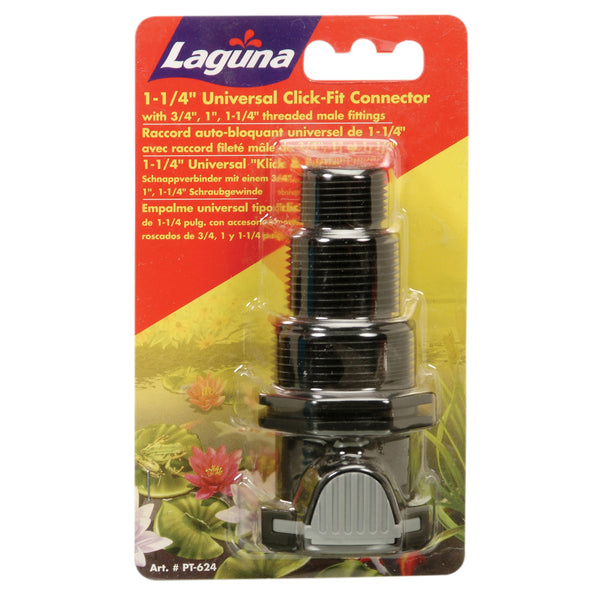 Laguna 1 1/4” Click-Fit Universal 3/4”, 1” & 1 1/4” Threaded Male Fitting