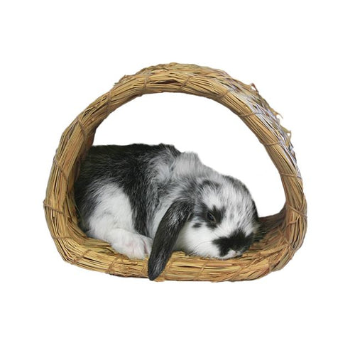 Marshall Woven Grass Hide-A-Way-Hut - Exotic Wings and Pet Things