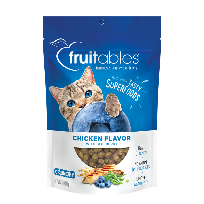 Fruitables Chicken & Blueberry Crunchy Cat Treat 2.5oz
