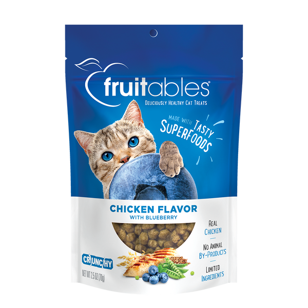 Fruitables Chicken & Blueberry Crunchy Cat Treat 2.5oz