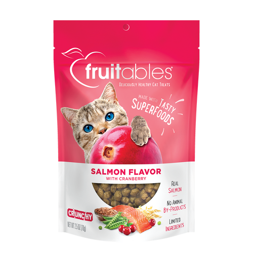 Fruitables Salmon & Cranberry Crunchy Cat Treat 2.5oz