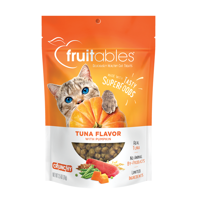 Fruitables Tuna & Pumpkin Crunchy Cat Treat 2.5oz