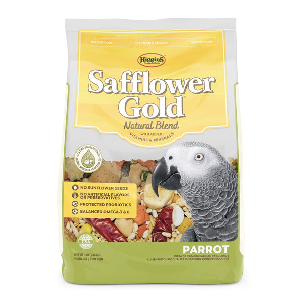 Higgins Safflower Gold Parrot/African Grey Seed Mix - Exotic Wings and Pet Things