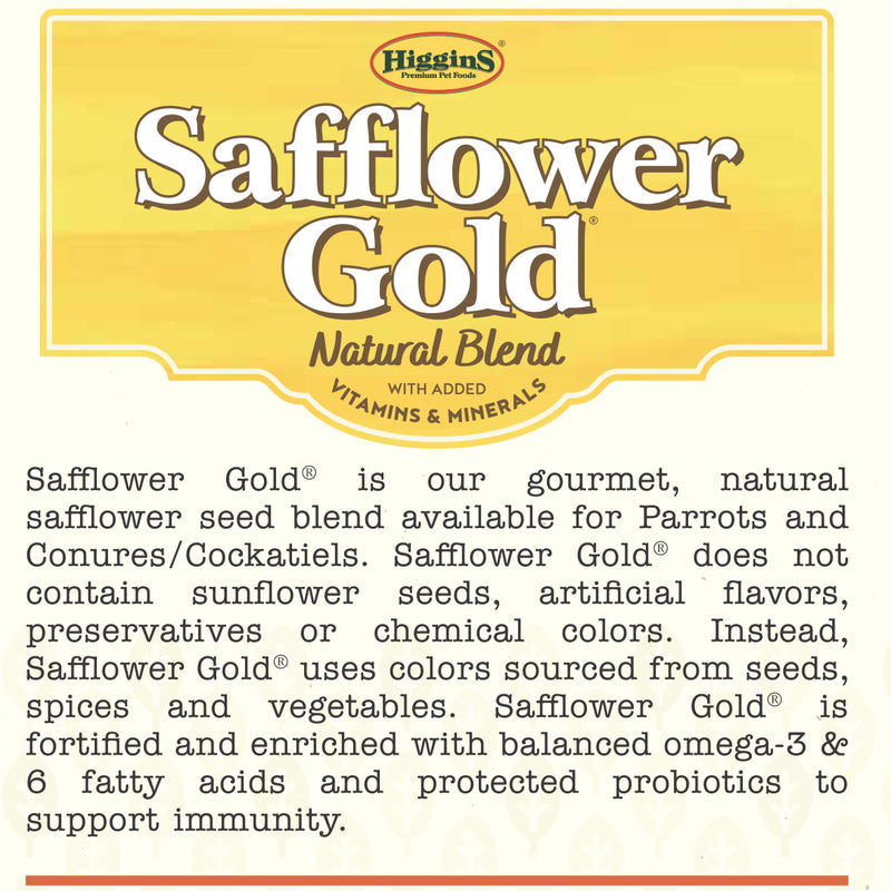 Higgins Safflower Gold Parrot / African Grey Seed Mix
